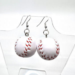 Large Baseball Earrings - Baseball Mom Accessories - Ball Earrings